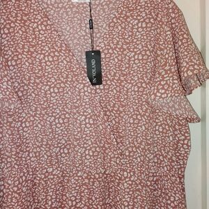 Pink Leopard-Print Maxi Dress PTP 26"